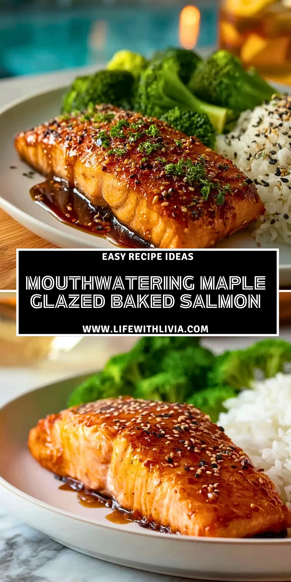 Mouthwatering Maple Glazed Baked Salmon - Pin 1