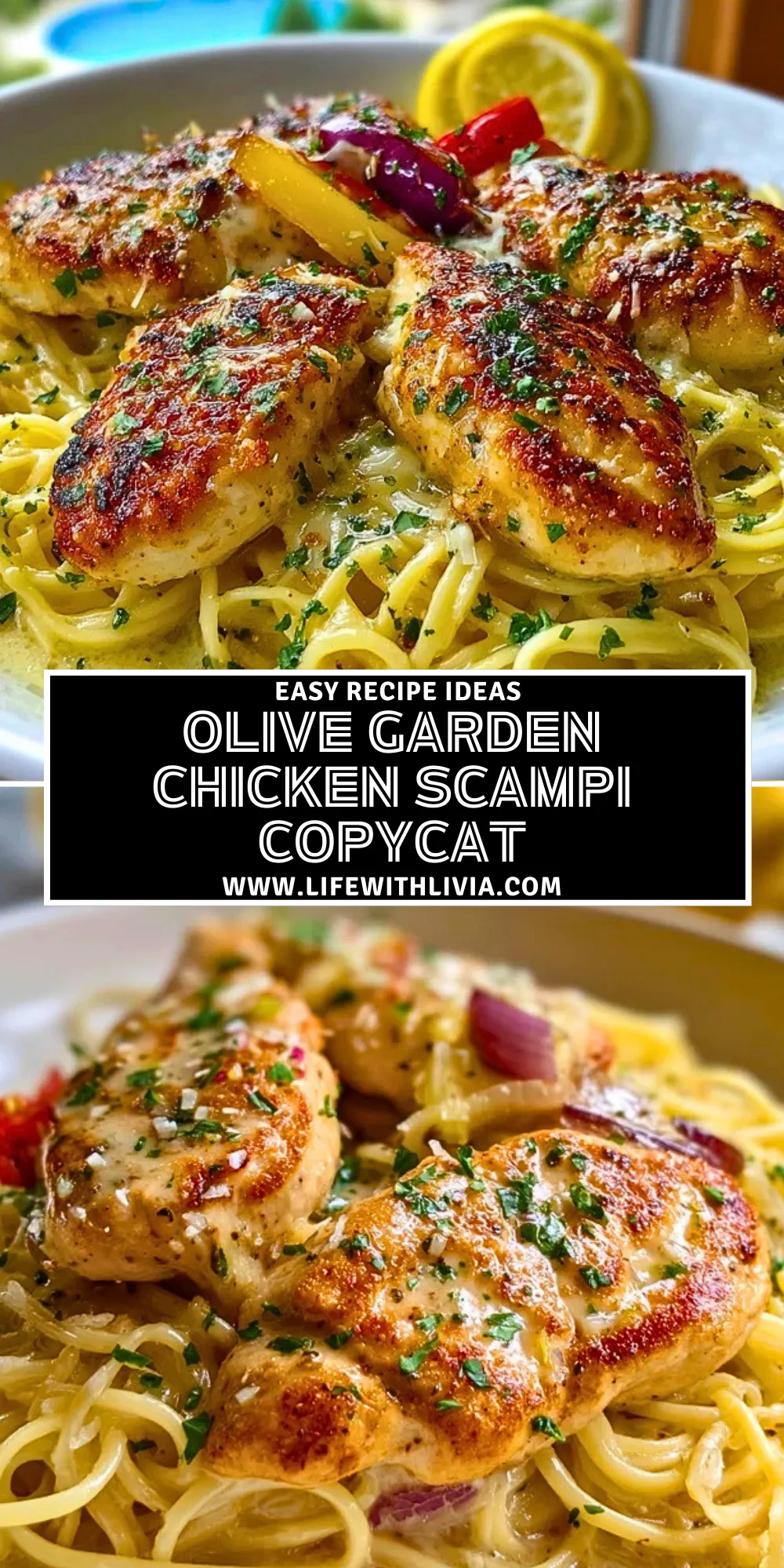 Olive Garden Chicken Scampi Copycat - Pin 1