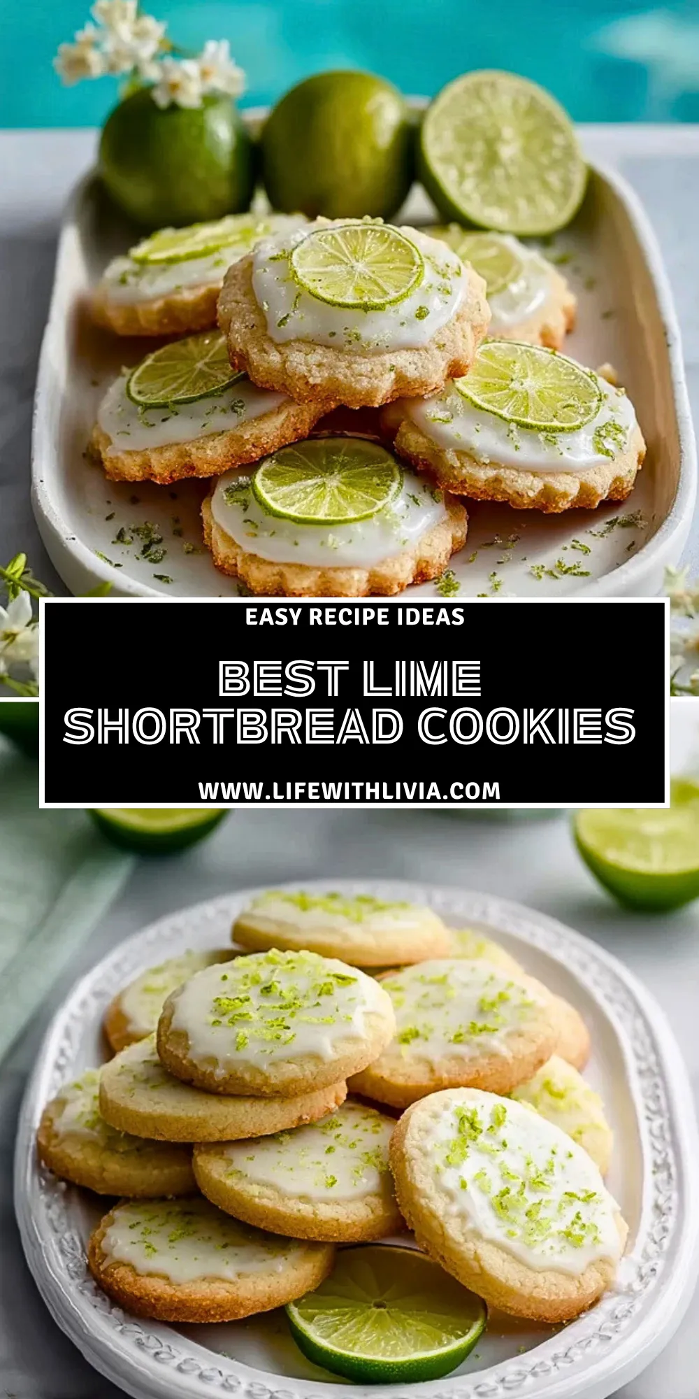 Best Lime Shortbread Cookies - Pin 1