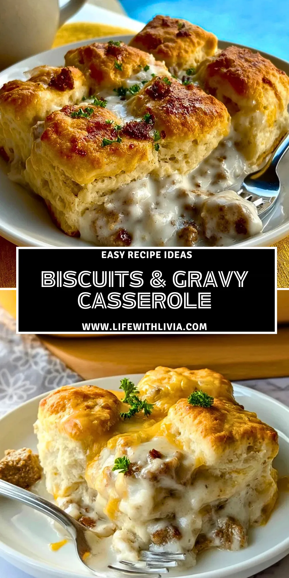 Biscuits & Gravy Casserole- Pin 1 (1)