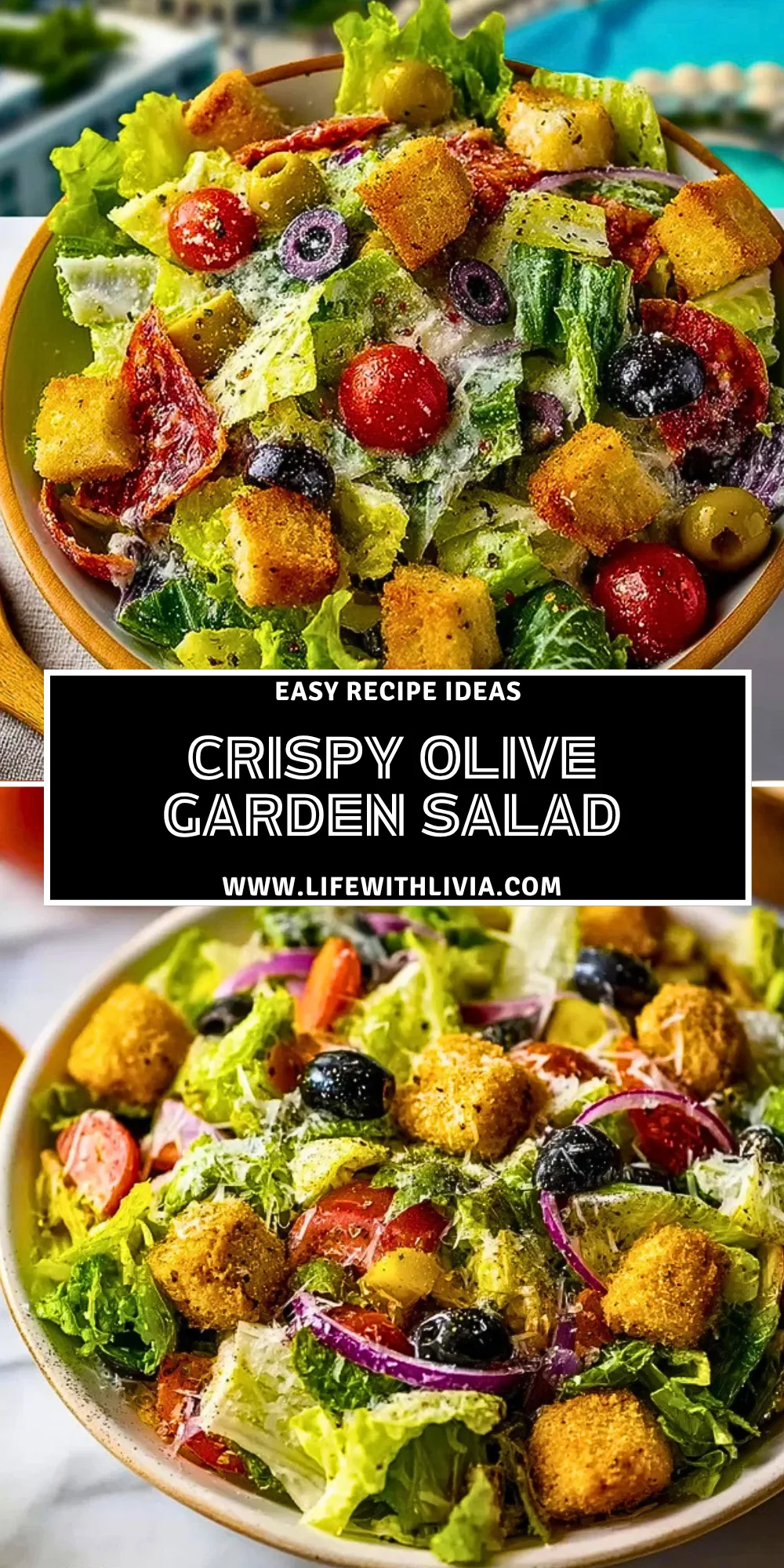 Crispy Olive Garden Salad - Pin 1