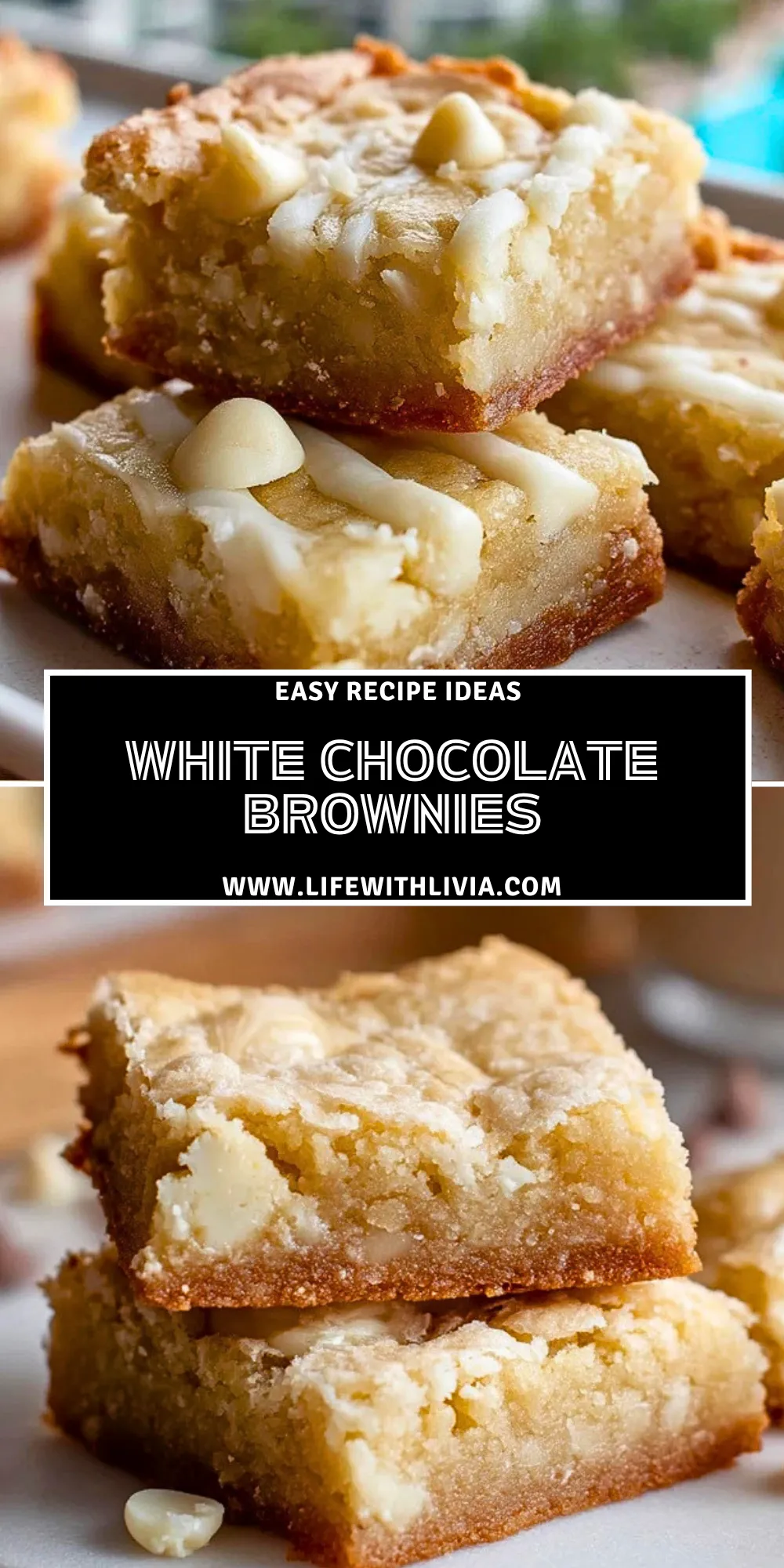 White Chocolate Brownies - Pin 1