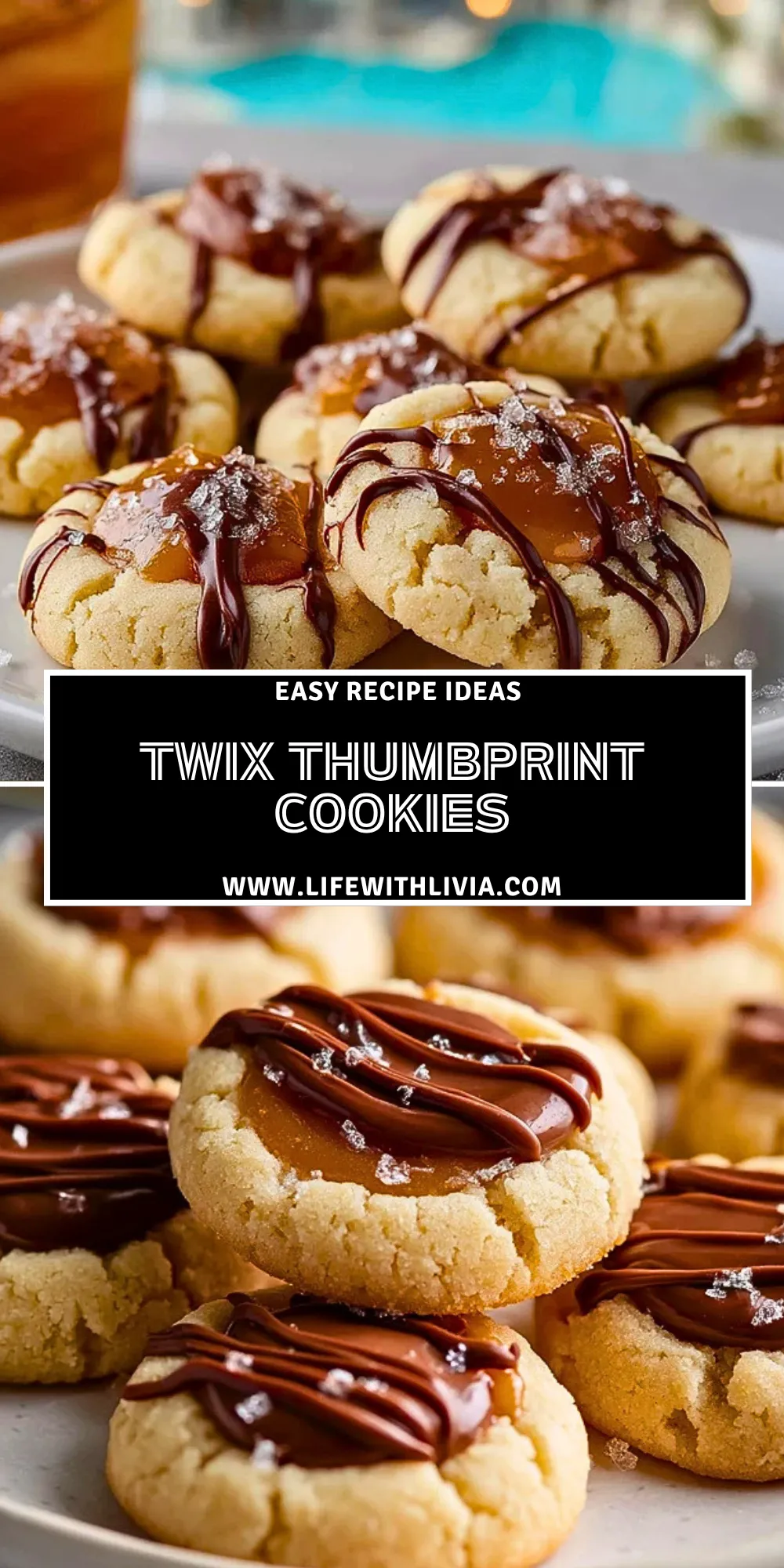 Twix Thumbprint Cookies - Pin 1