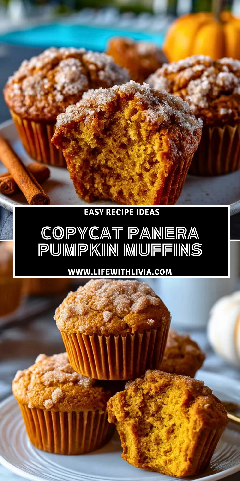 Copycat Panera Pumpkin Muffins- Pin 1