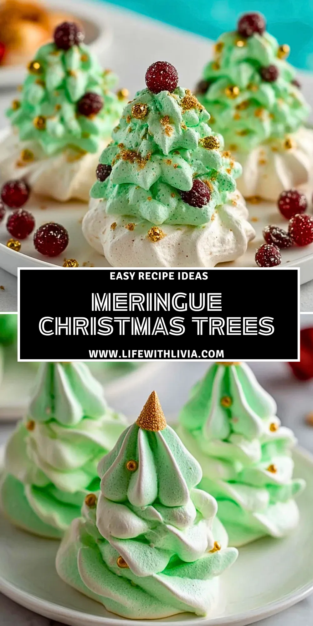 Meringue Christmas Trees - Pin 1