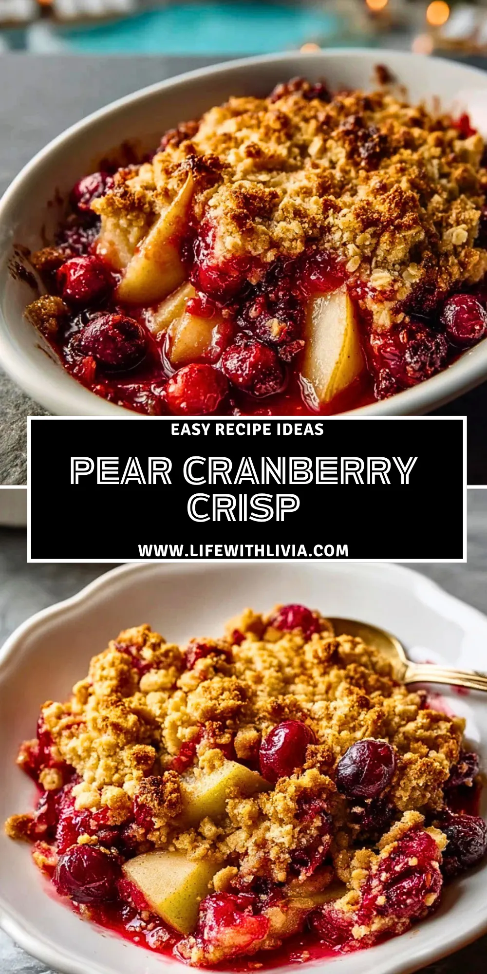 Pear Cranberry Crisp - Pin 1