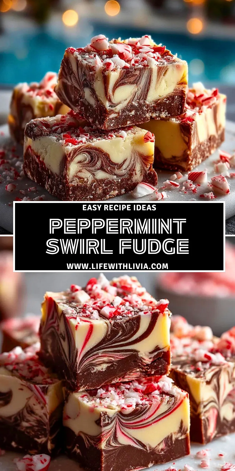 Peppermint Swirl Fudge - Pin 1