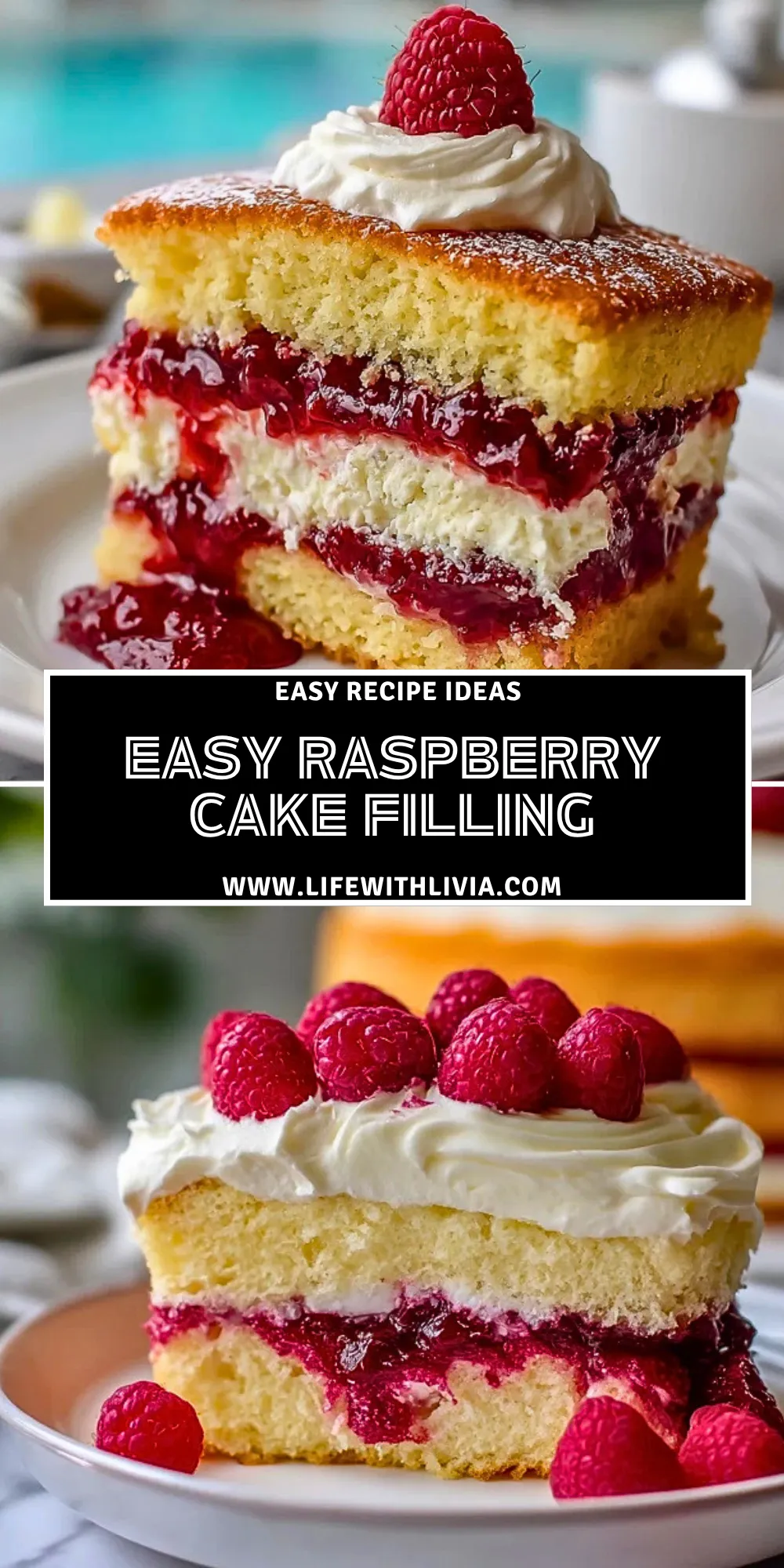 Easy Raspberry Cake Filling - Pin 1
