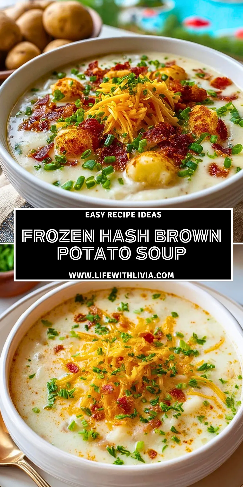 Frozen Hash Brown Potato Soup - Pin 1