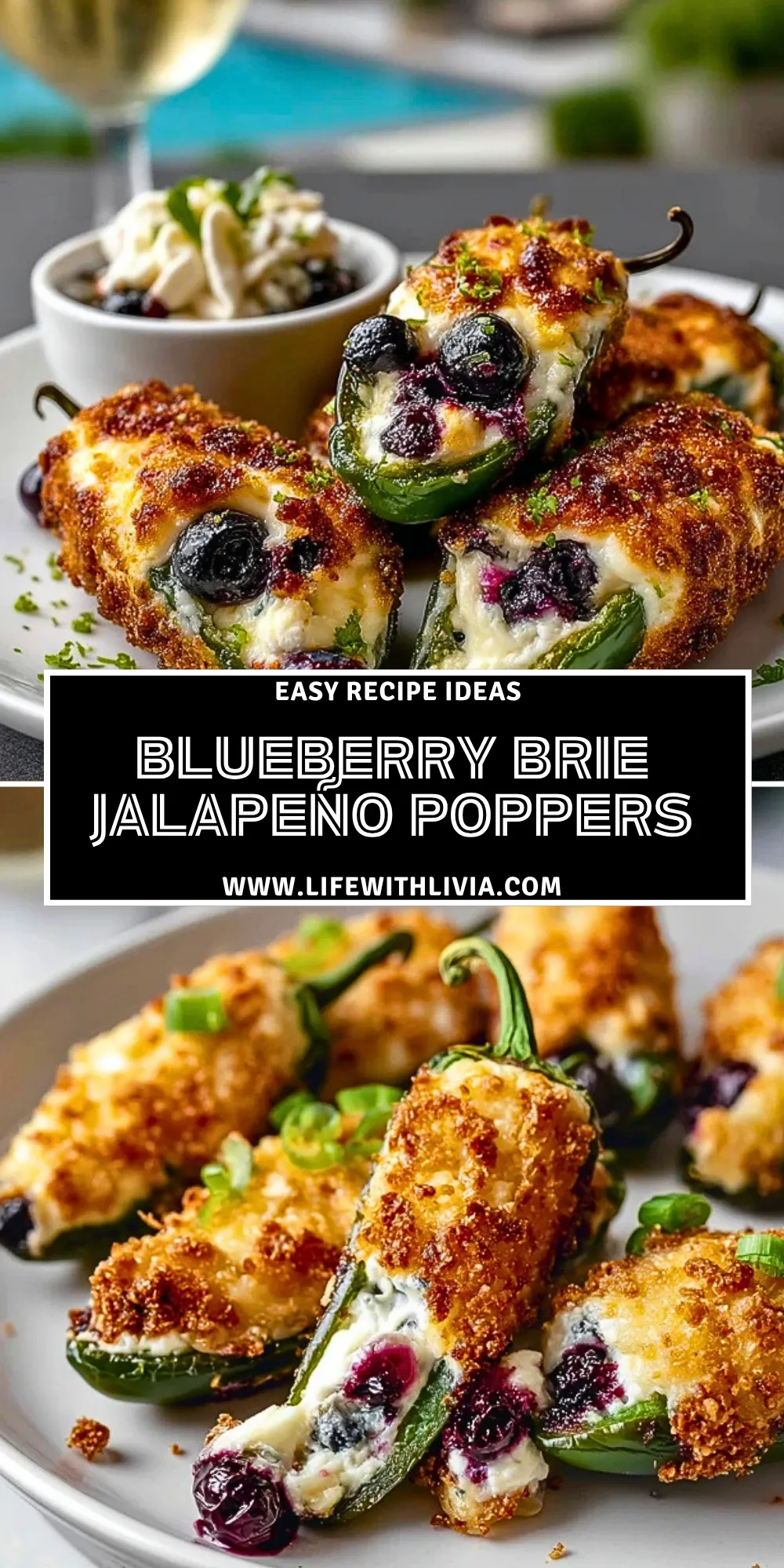 Blueberry Brie Jalapeño Poppers - Pin 1