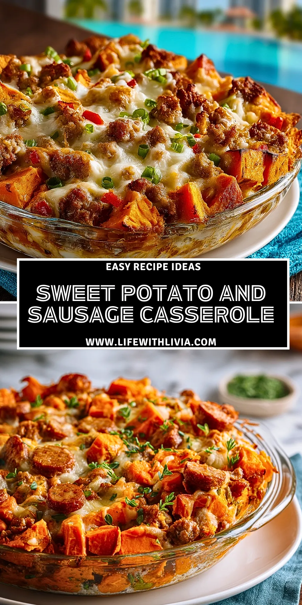 Sweet Potato and Sausage Casserole - Pin 1
