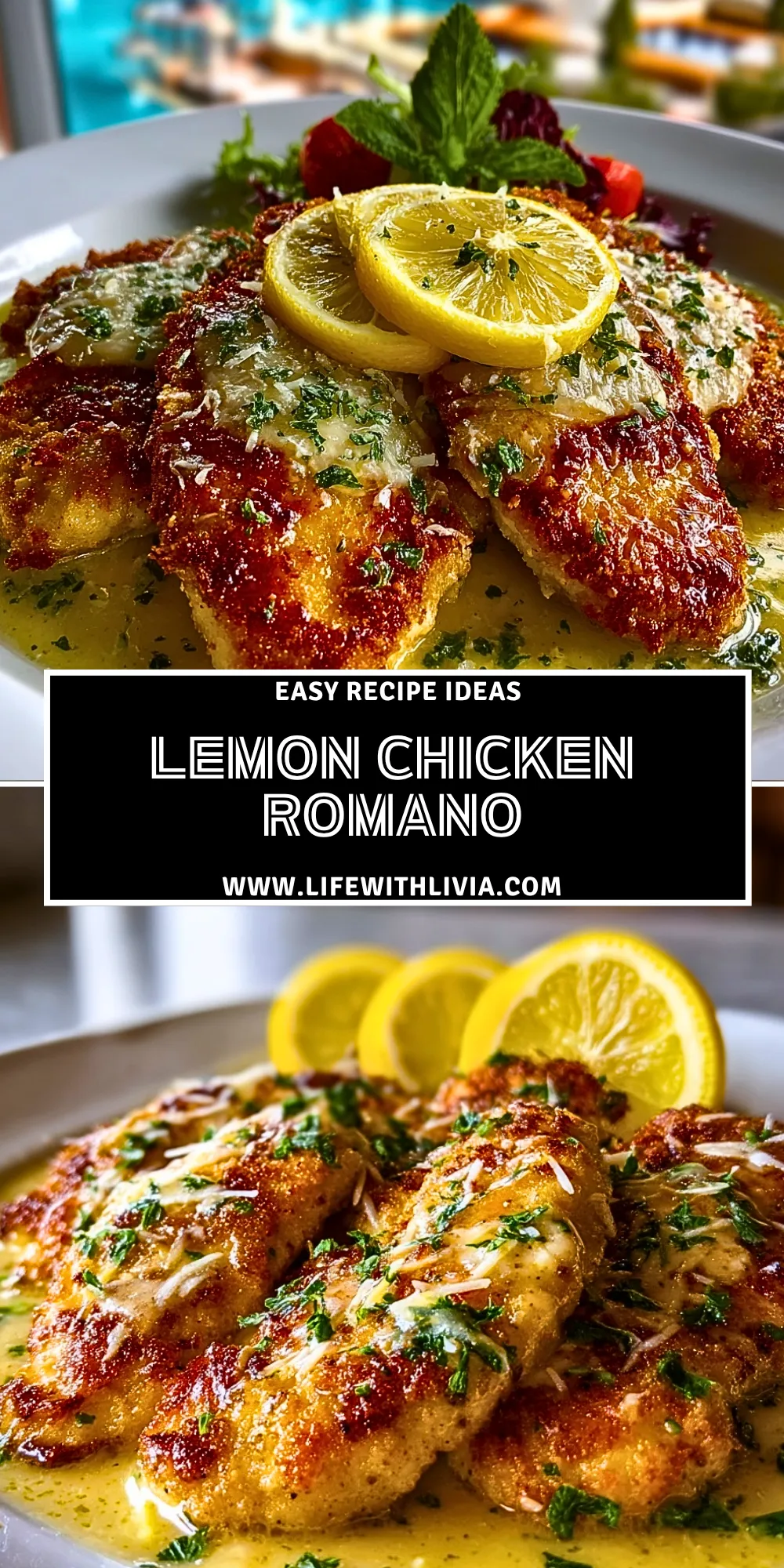 Lemon Chicken Romano - Pin 1