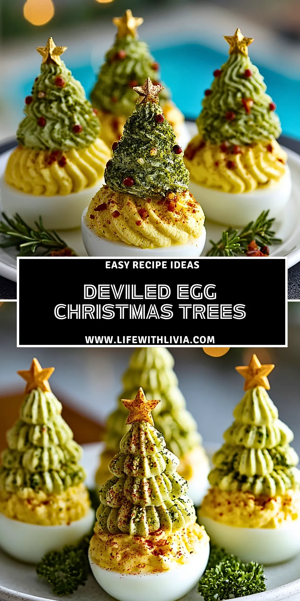 Deviled Egg Christmas Trees- Pin 1