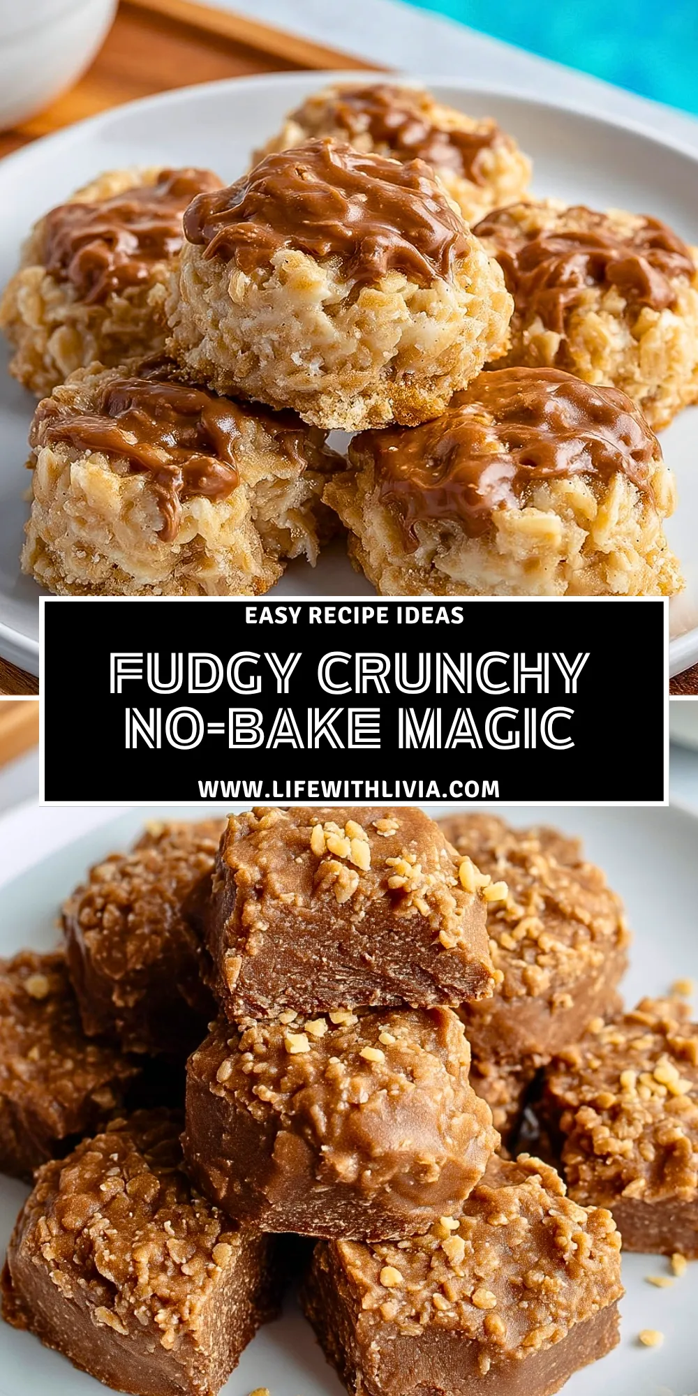 Fudgy Crunchy No-Bake Magic- Pin 1