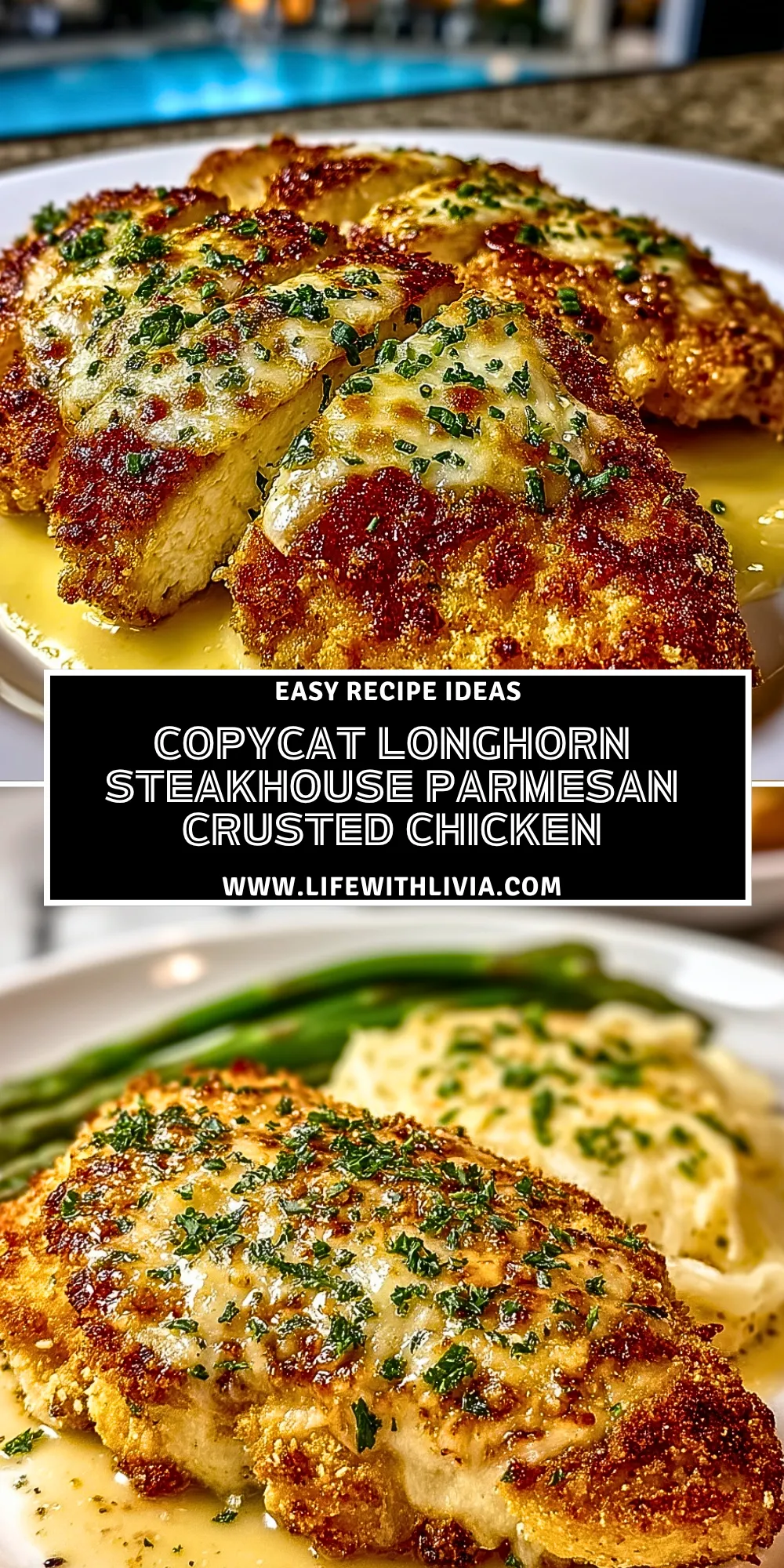 Copycat Longhorn Steakhouse Parmesan Crusted Chicken - Pin 1 (1)