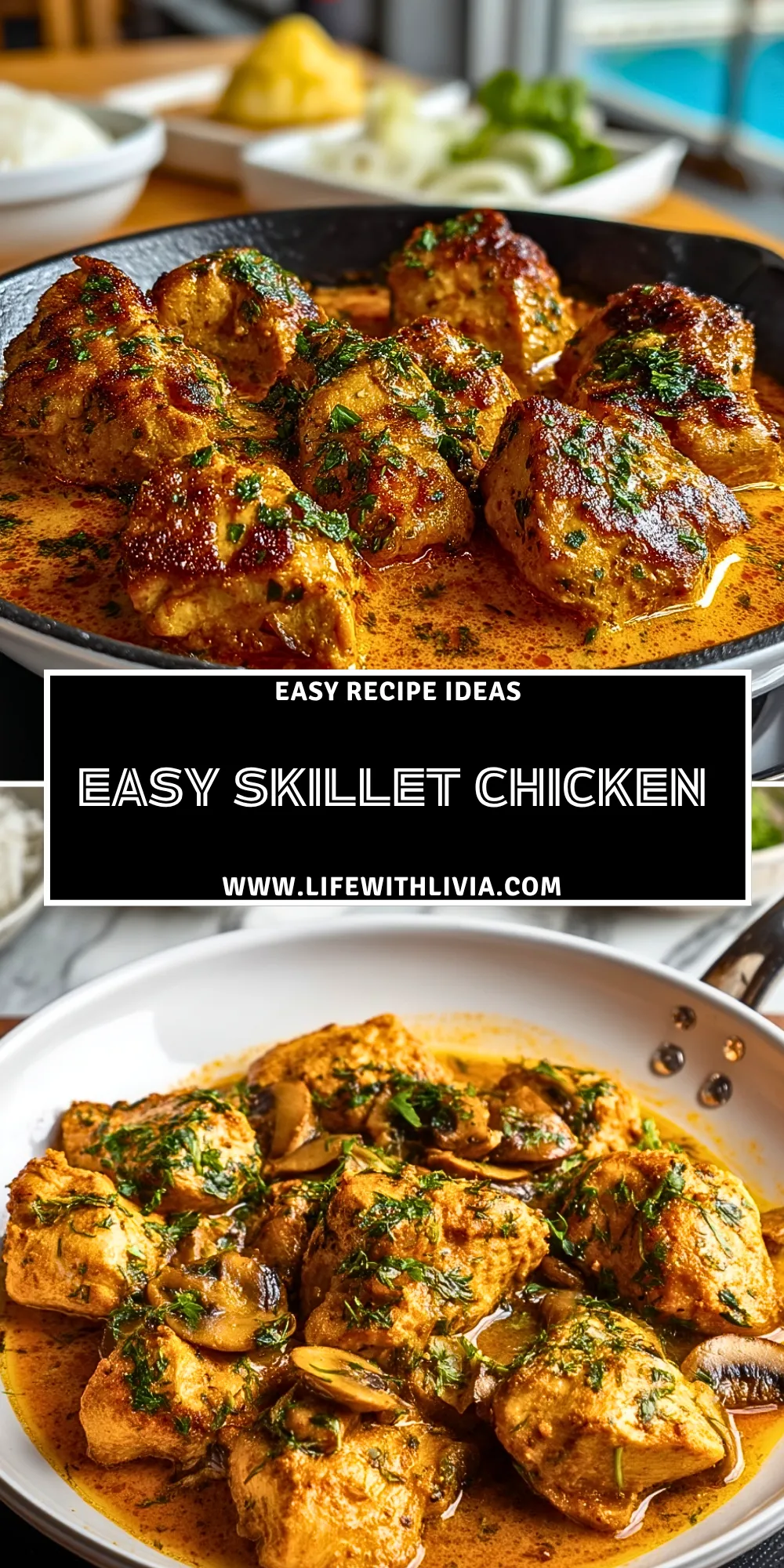 Easy Skillet Chicken- Pin 1 (2)