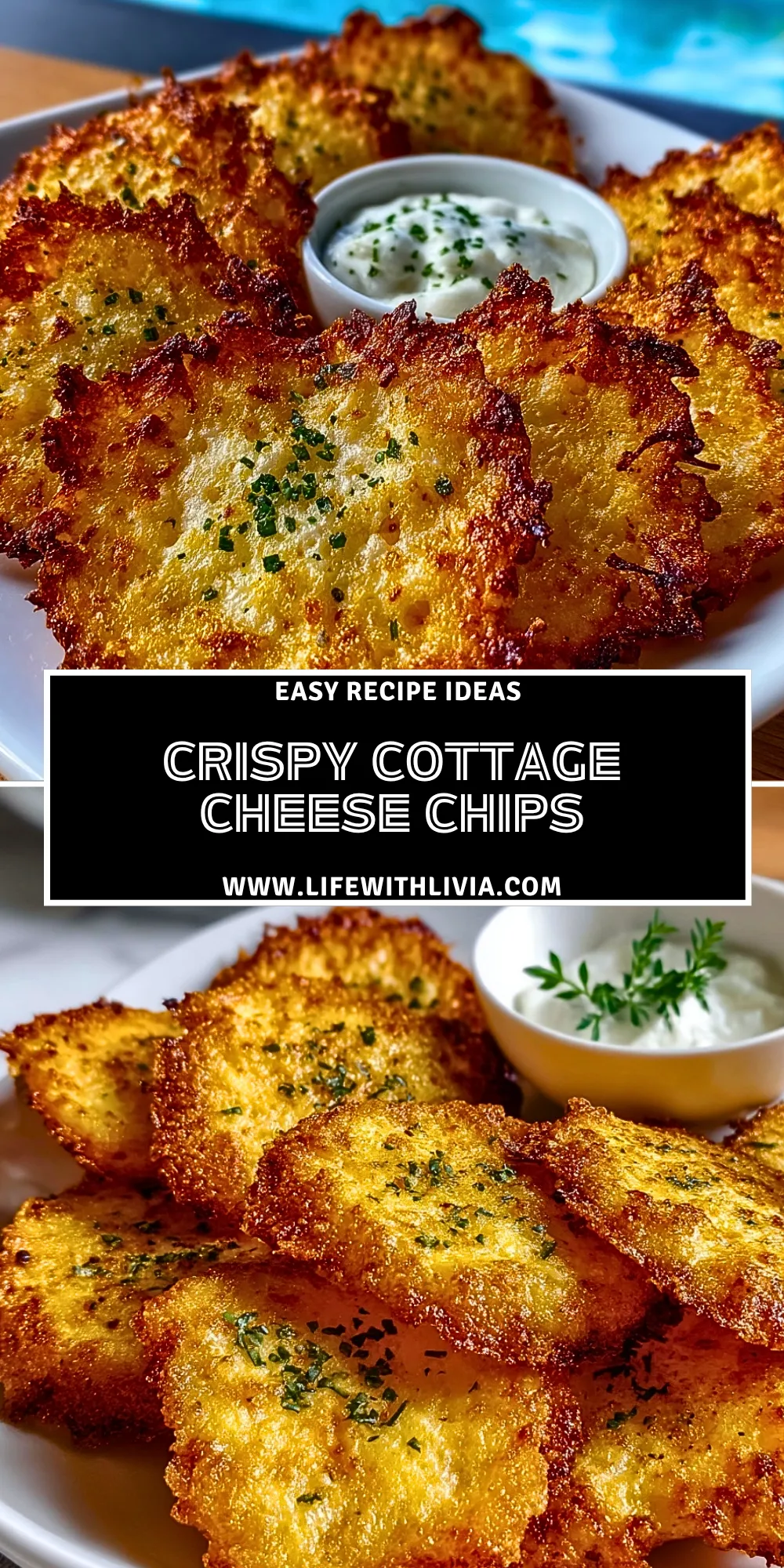 Crispy Cottage Cheese Chips- Pin 1