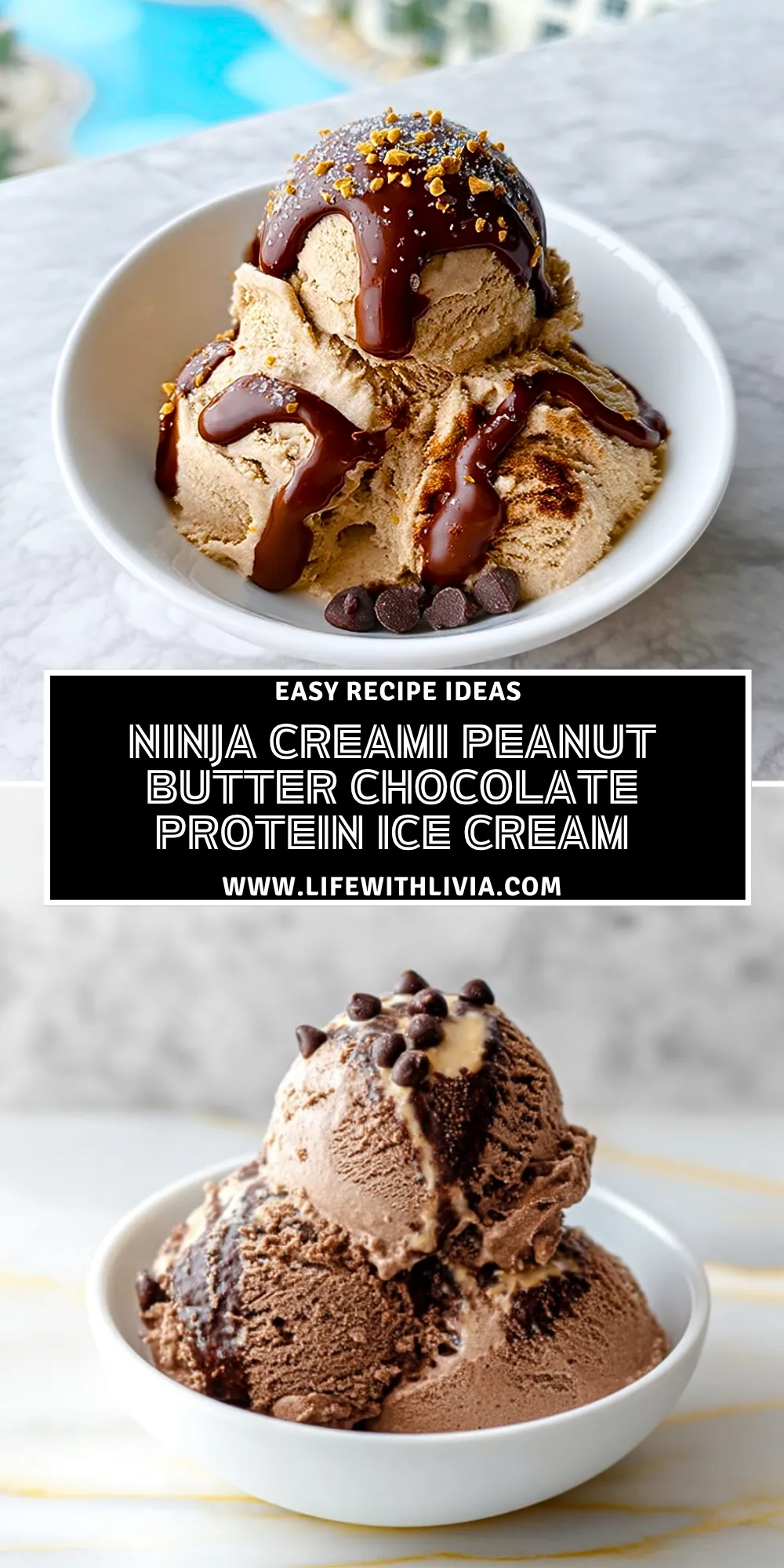 Ninja Creami Peanut Butter Chocolate Protein Ice Cream- Pin 1