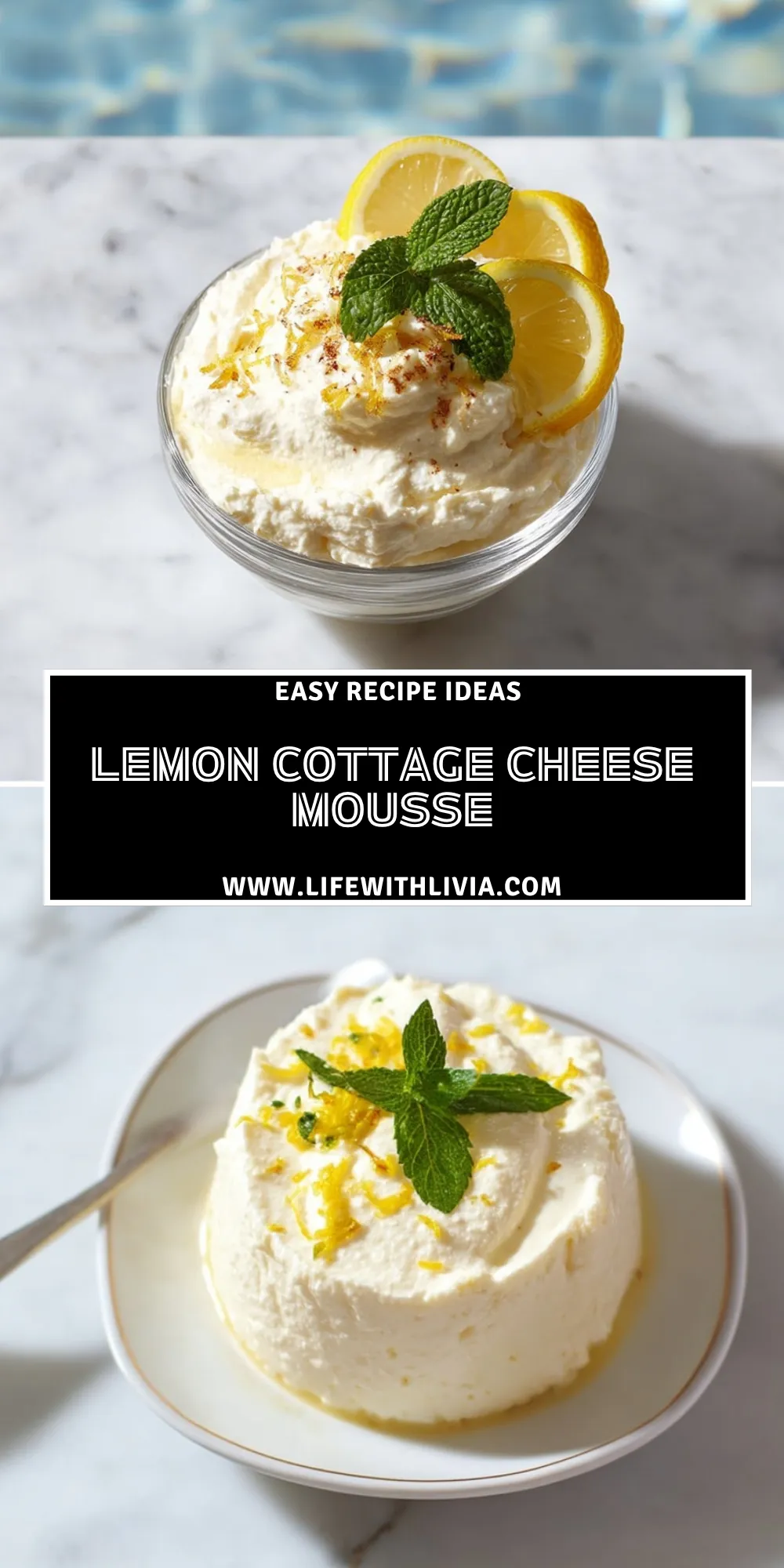 Lemon Cottage Cheese Mousse - Pin 1