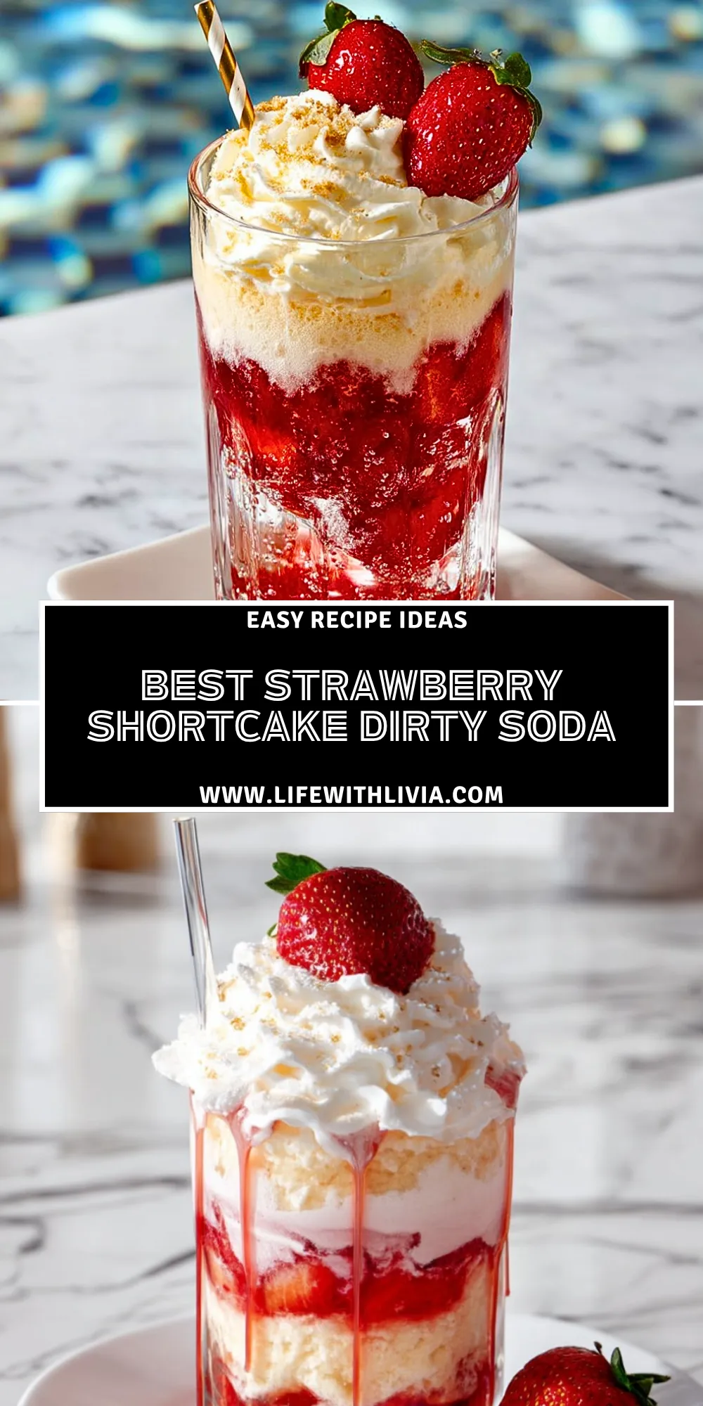 Best Strawberry Shortcake Dirty Soda - Pin 1