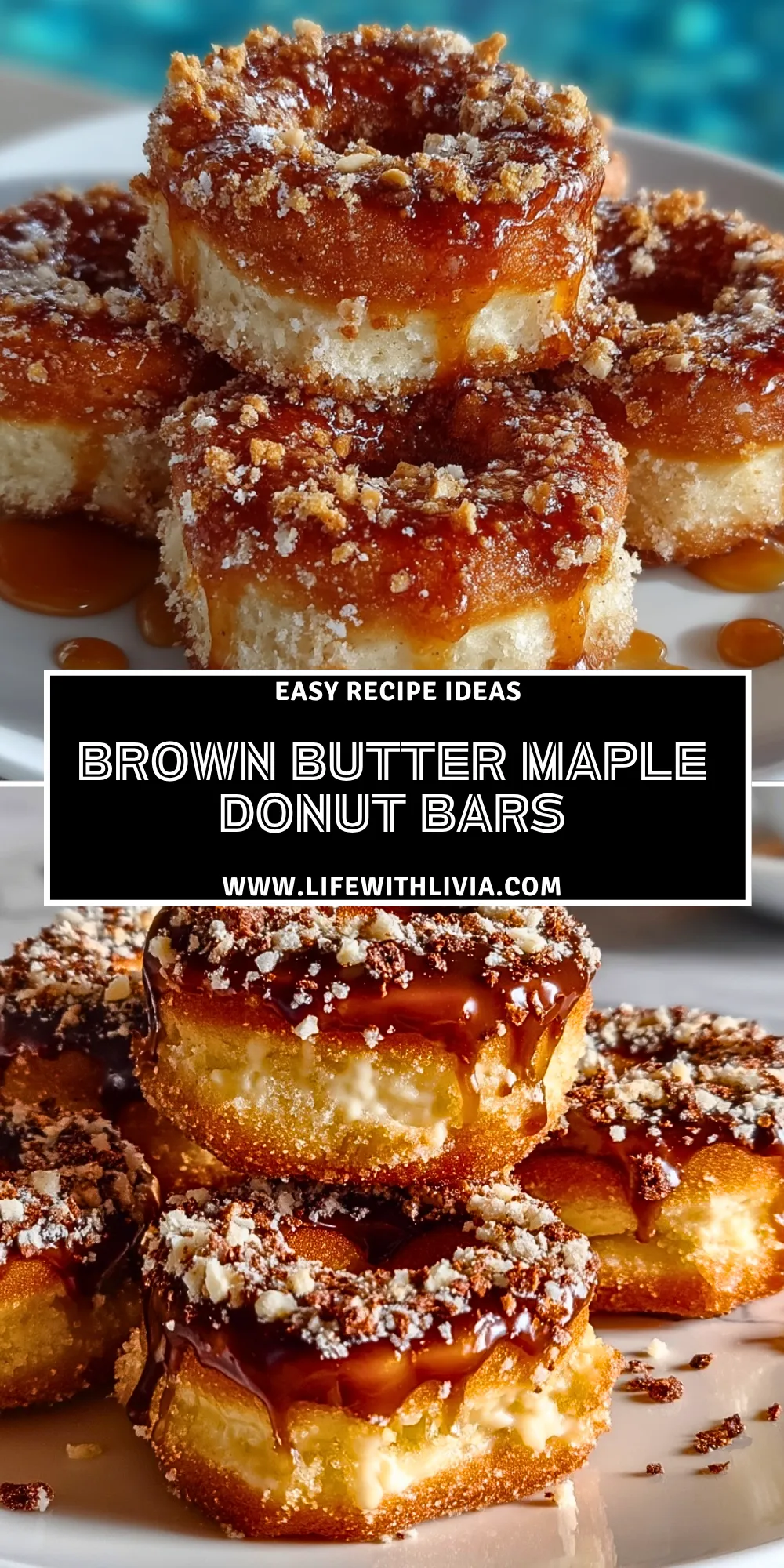 Brown Butter Maple Donut Bars - Pin 1