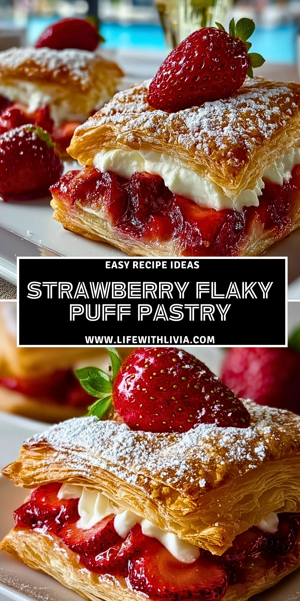 Strawberry Flaky Puff Pastry - Pin 1