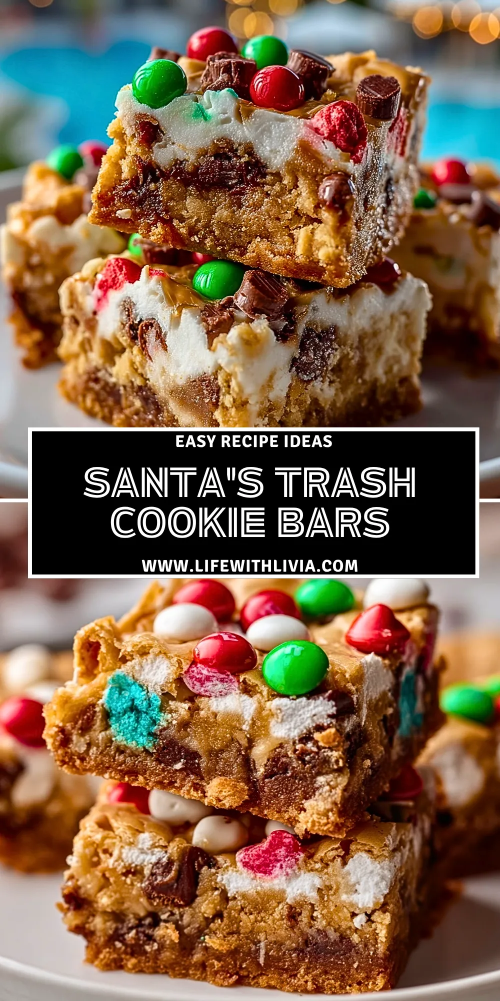 Santa's Trash Cookie Bars - Pin 1