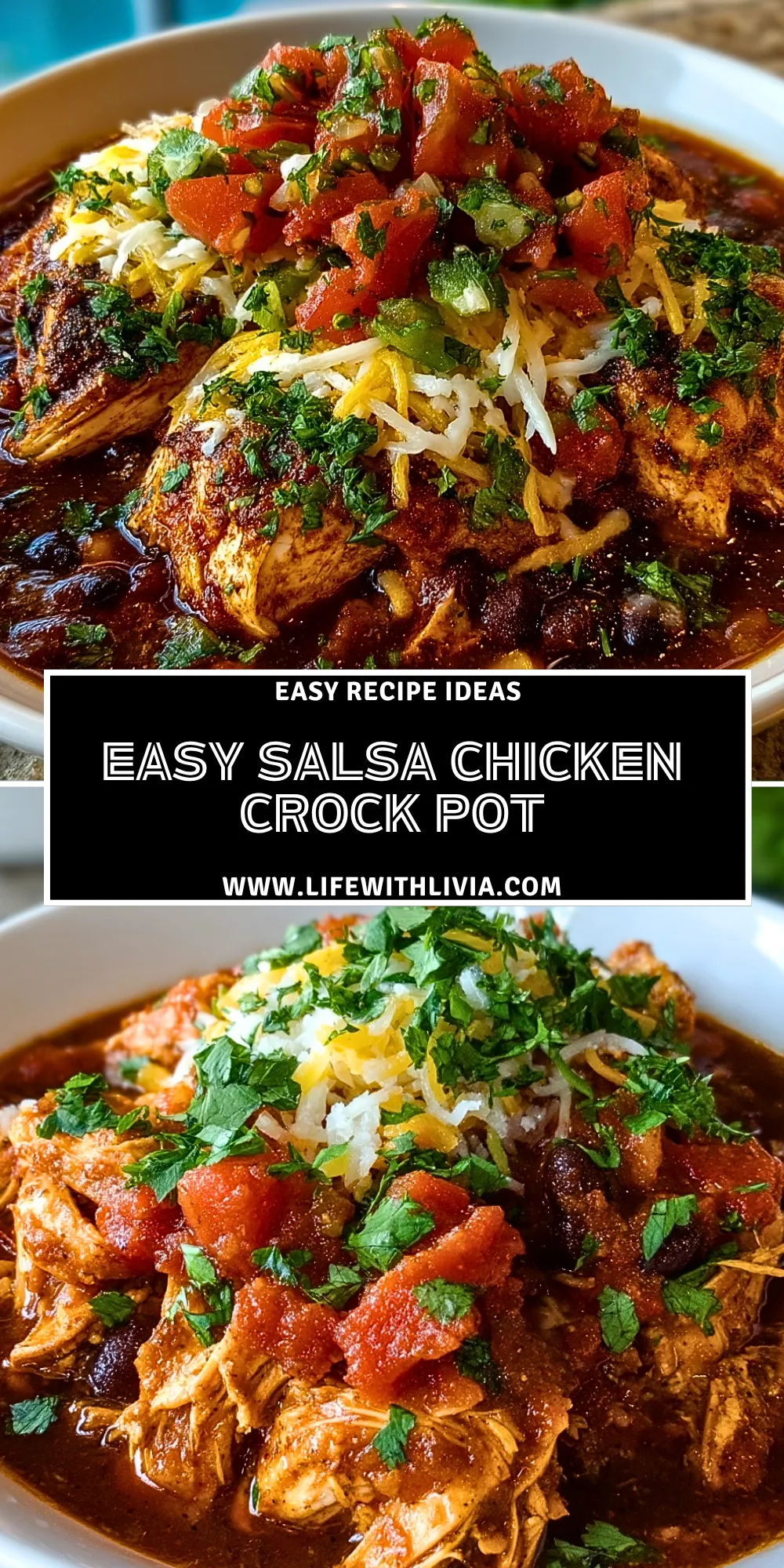 Easy Salsa Chicken Crock Pot- Pin 1 (1)