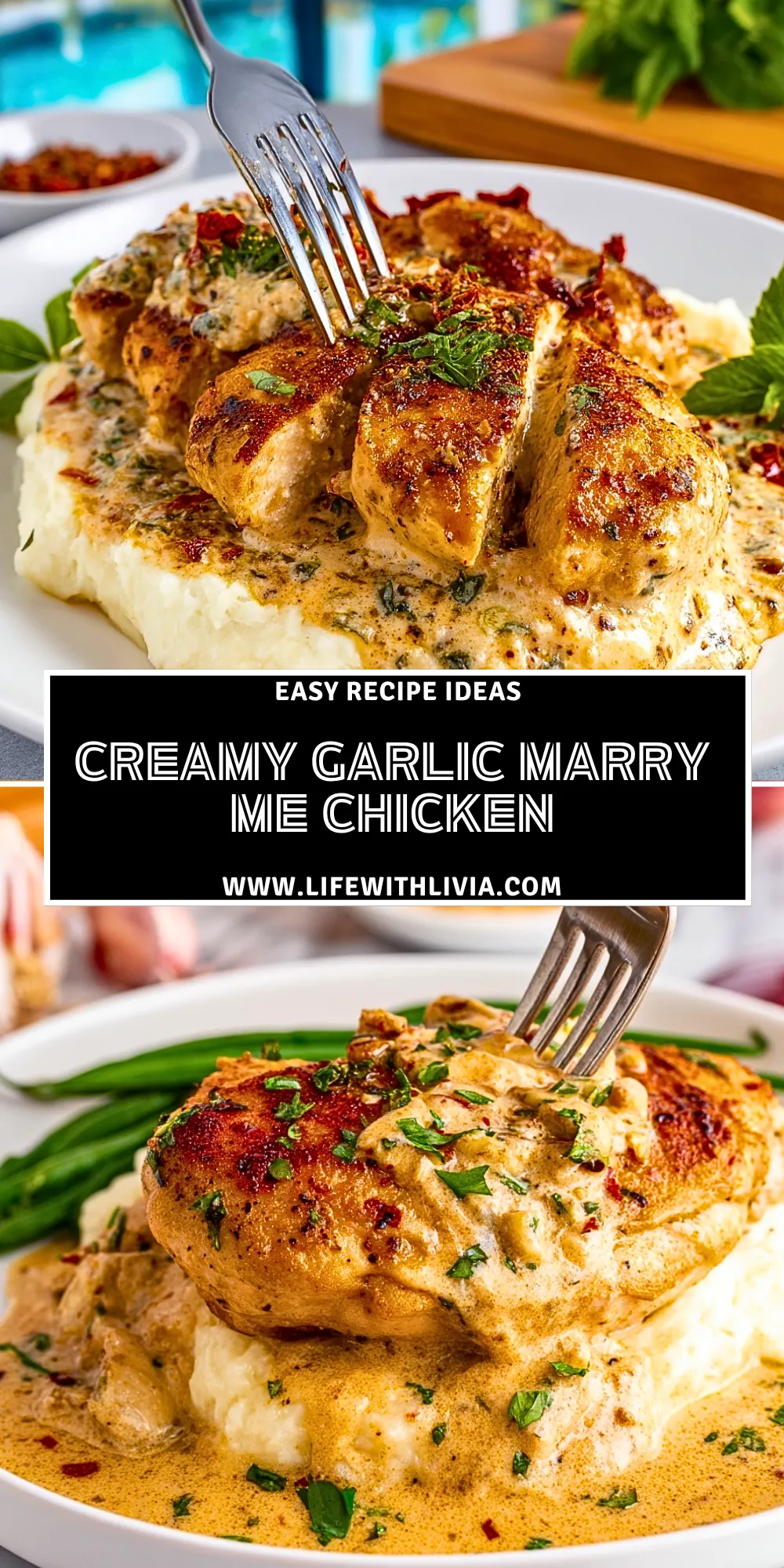 Creamy Garlic Marry Me Chicken- Pin 1 (2)