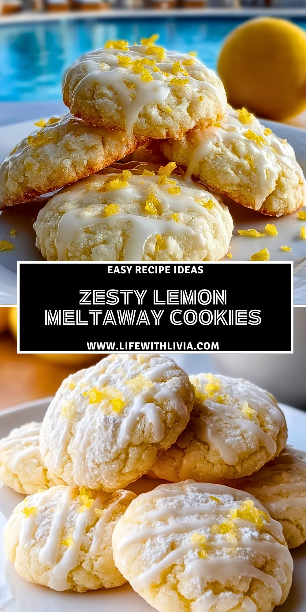 Zesty Lemon Meltaway Cookies- Pin 1