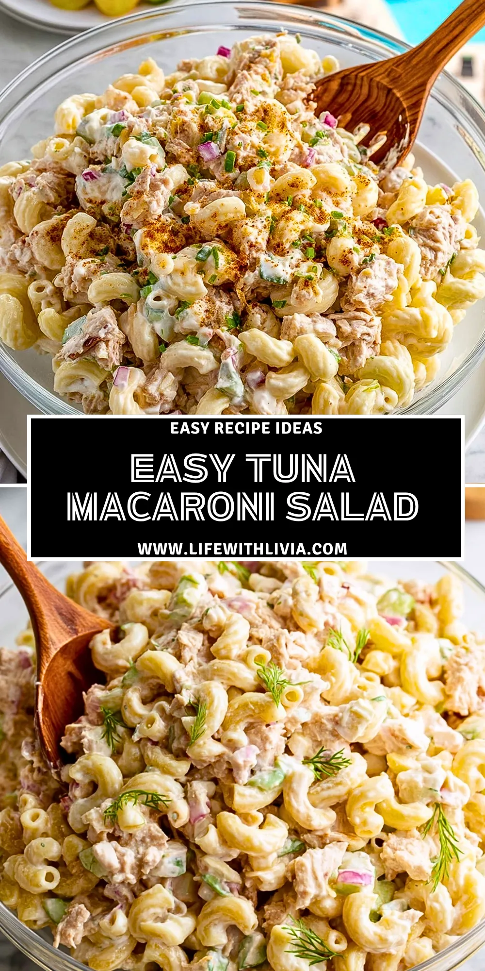 Easy Tuna Macaroni Salad - Pin 1