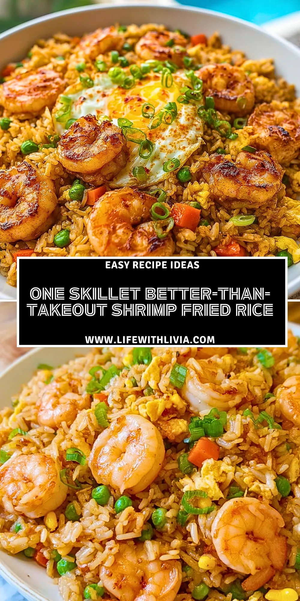 One Skillet Better-Than-Takeout Shrimp Fried Rice- Pin 1