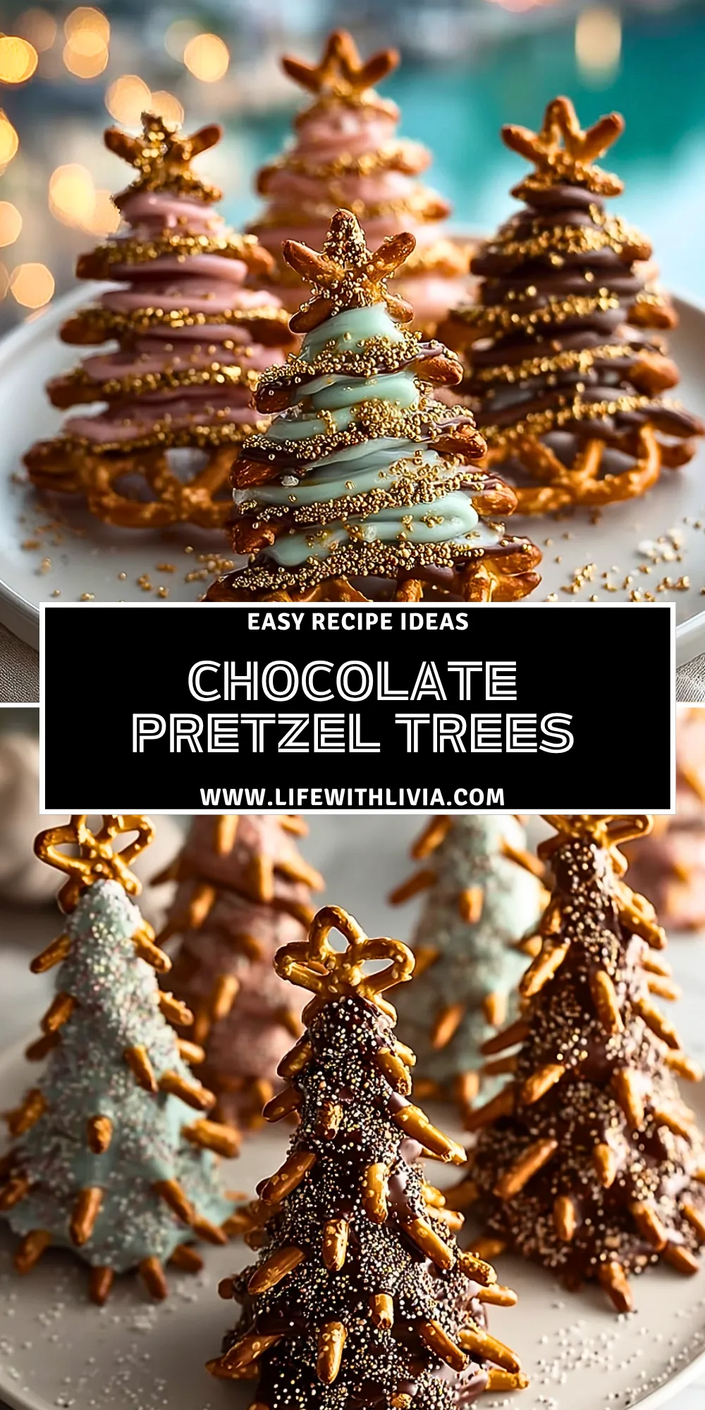 Chocolate Pretzel Trees- Pin 1