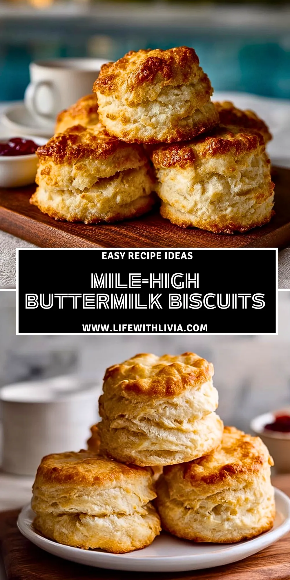 Mile-High Buttermilk Biscuits- Pin 1