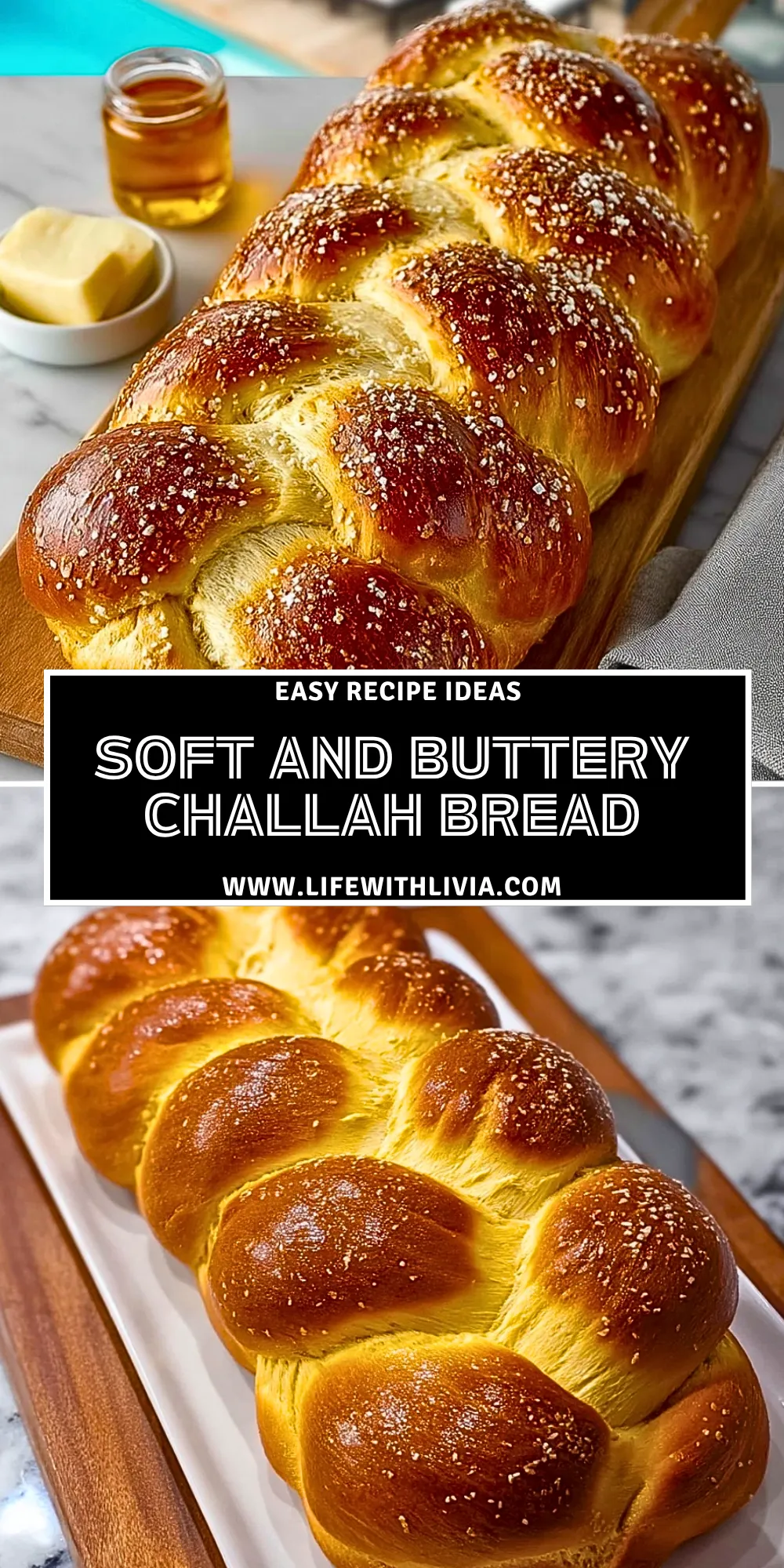 Soft And Buttery Challah Bread - Pin 1