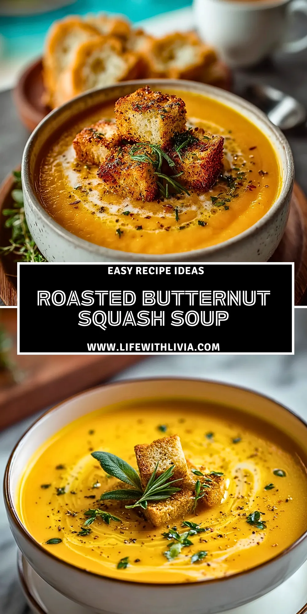 Roasted Butternut Squash Soup- Pin 1