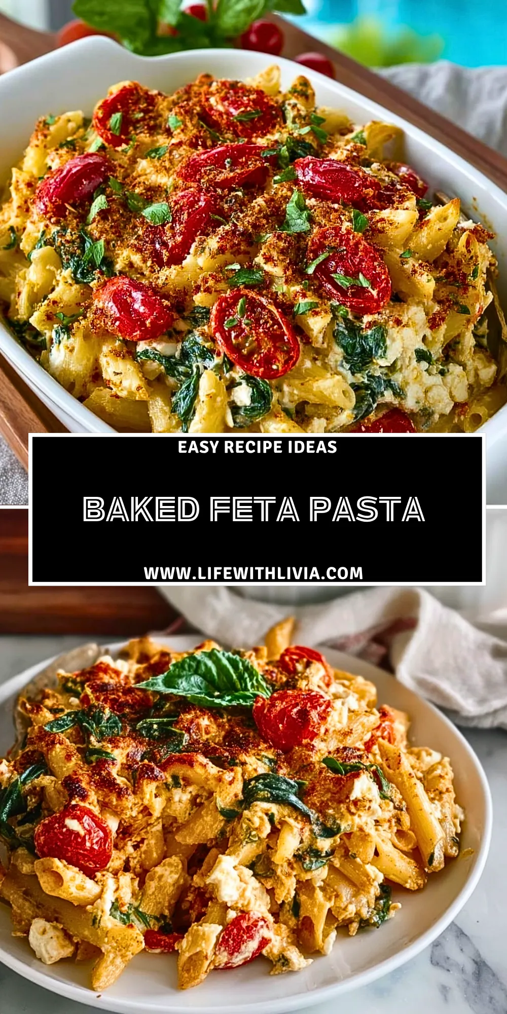 Baked Feta Pasta - Pin 1