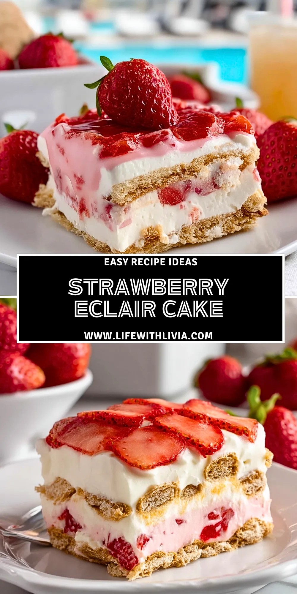Strawberry Eclair Cake - Pin 1 (3)