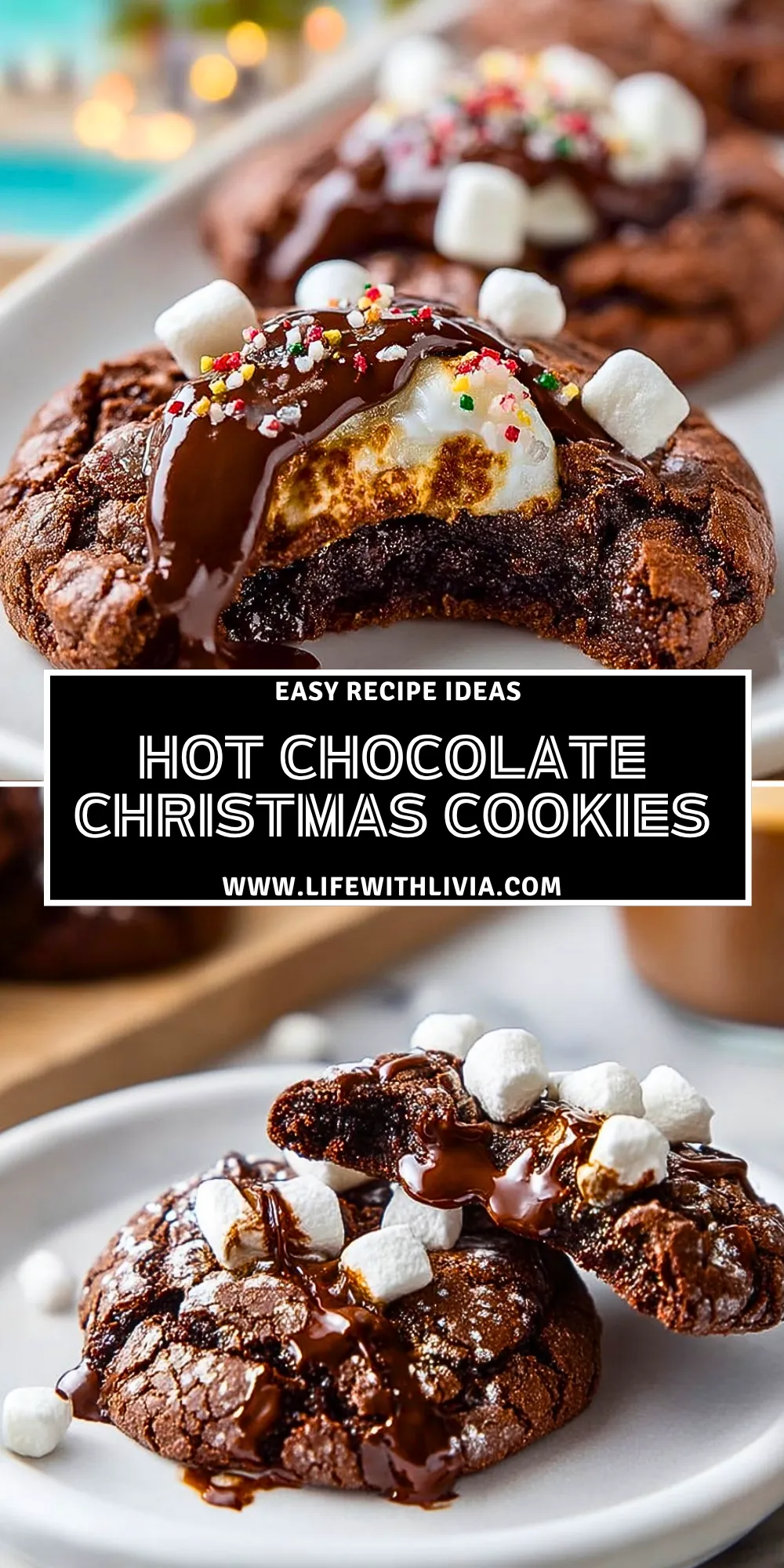 Hot Chocolate Christmas Cookies - Pin 1