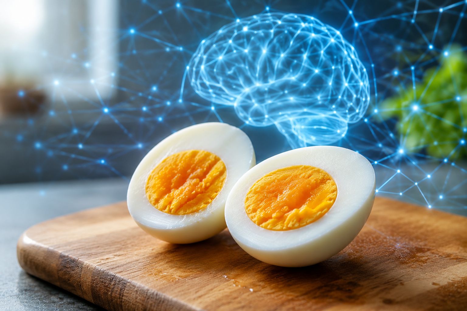 A carton of brown eggs next to a stethoscope, representing eggs and everyday health